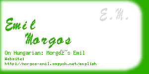emil morgos business card